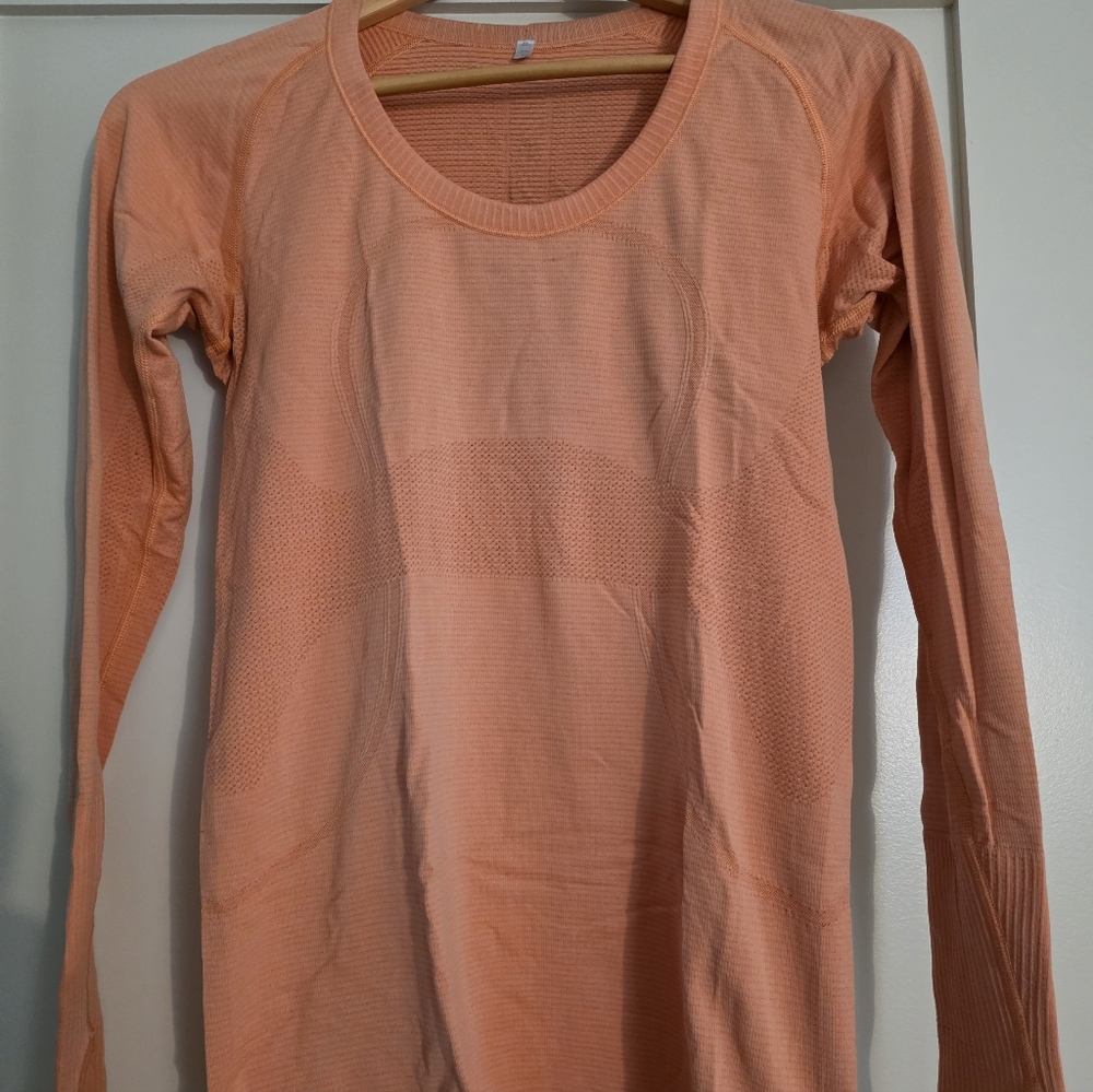 Lululemon Orange Long Sleeve Top